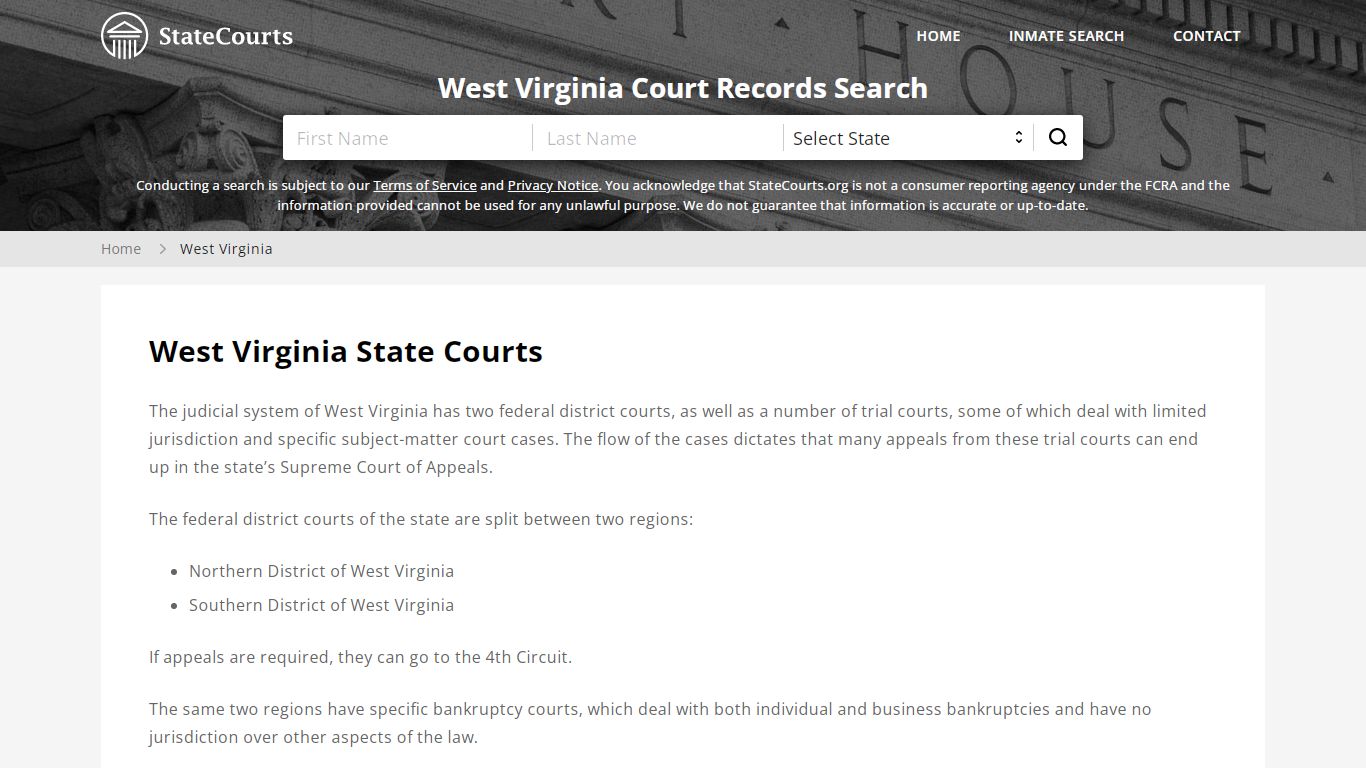 West Virginia Court Records - WV State Courts