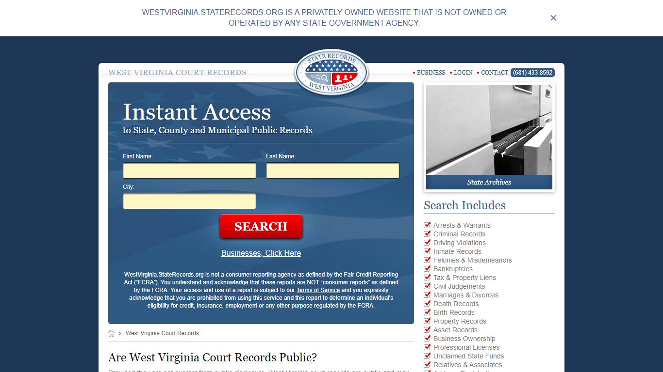 West Virginia Court Records | StateRecords.org