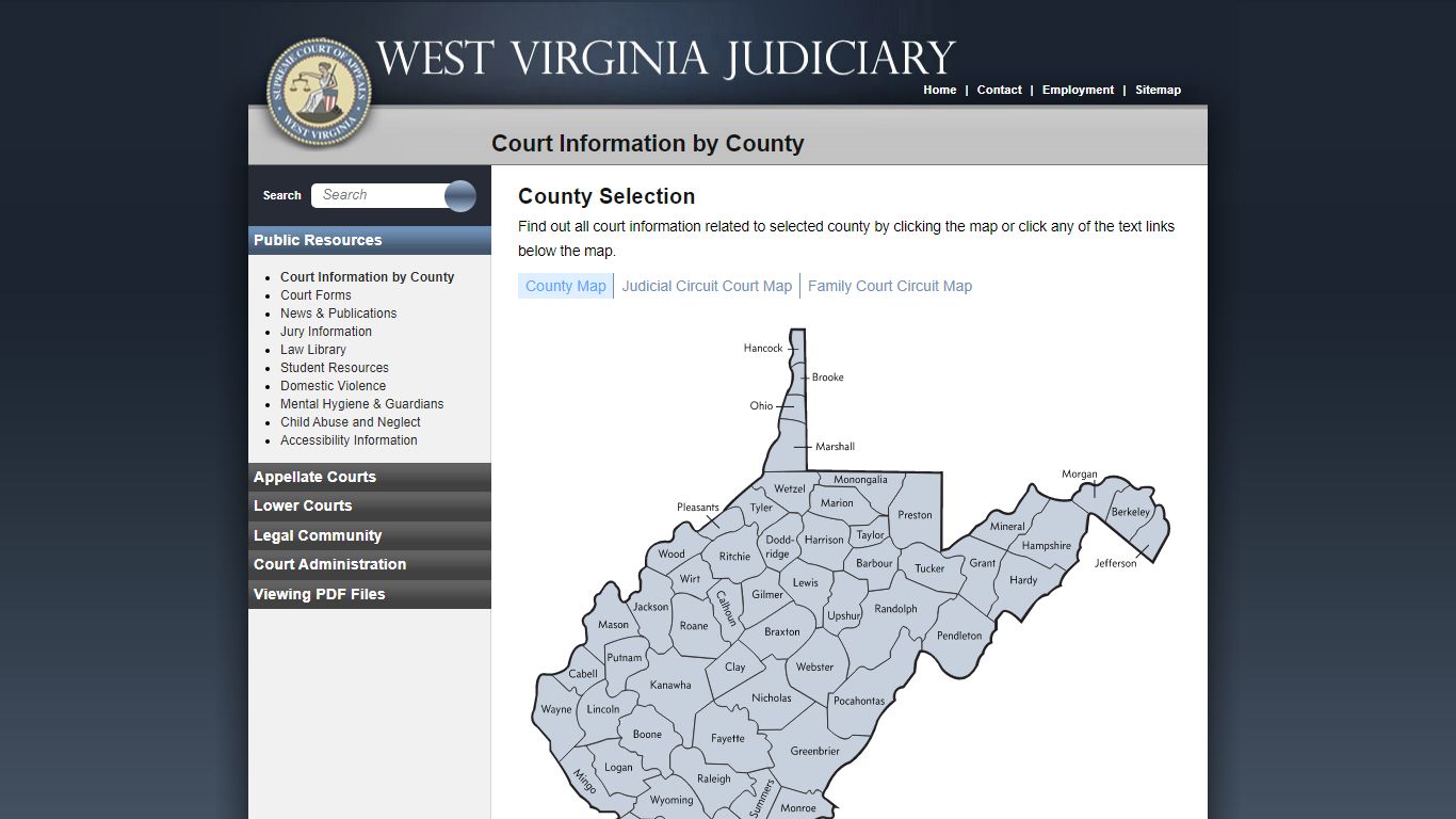 Court Information by County - West Virginia Judiciary - courtswv.gov